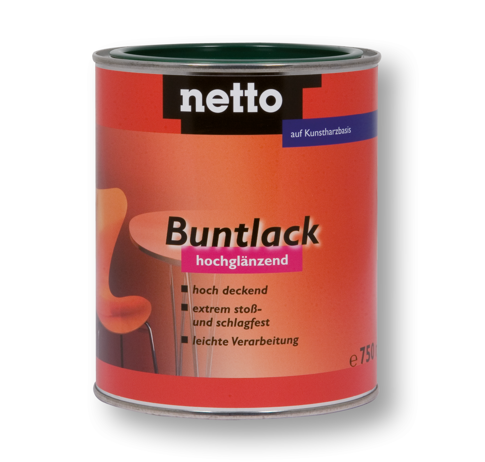 netto Buntlack auf Kunstharzbasis 750 ml