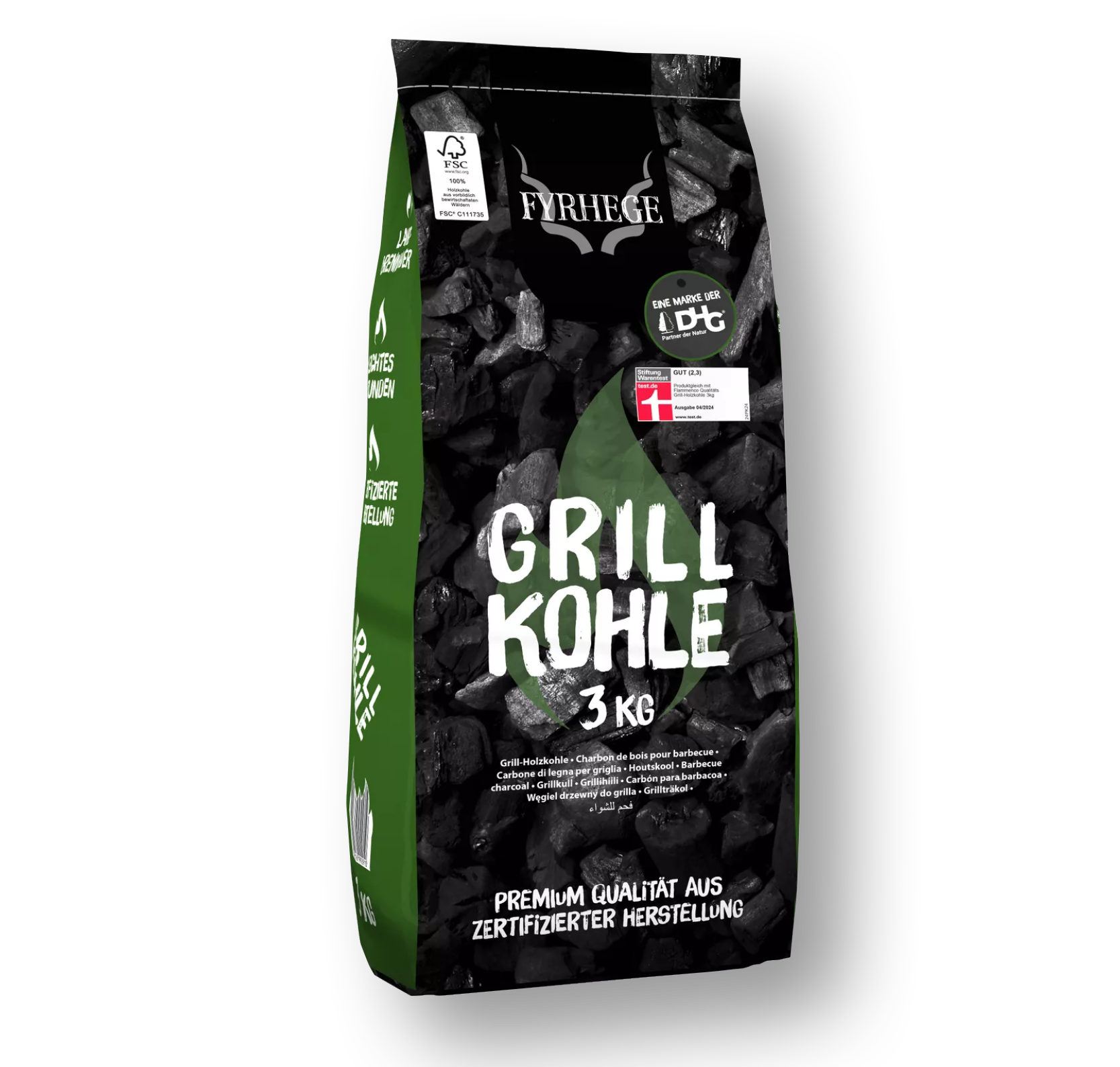 Fyrhege Grill-Holzkohle
