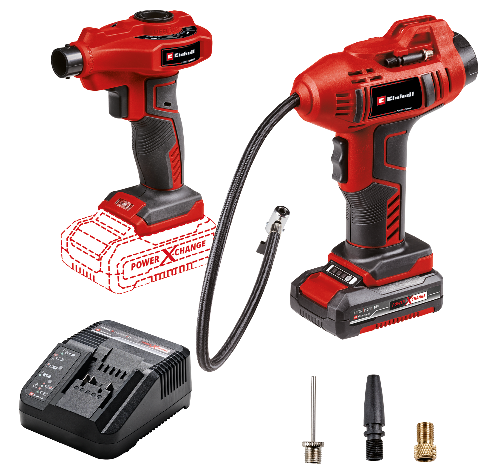 Maschinen-Set Akku-Luftpumpe »CE-AP 18 Li« und Akku-Autokompressor »CE-CC 18 Li«-Kit
