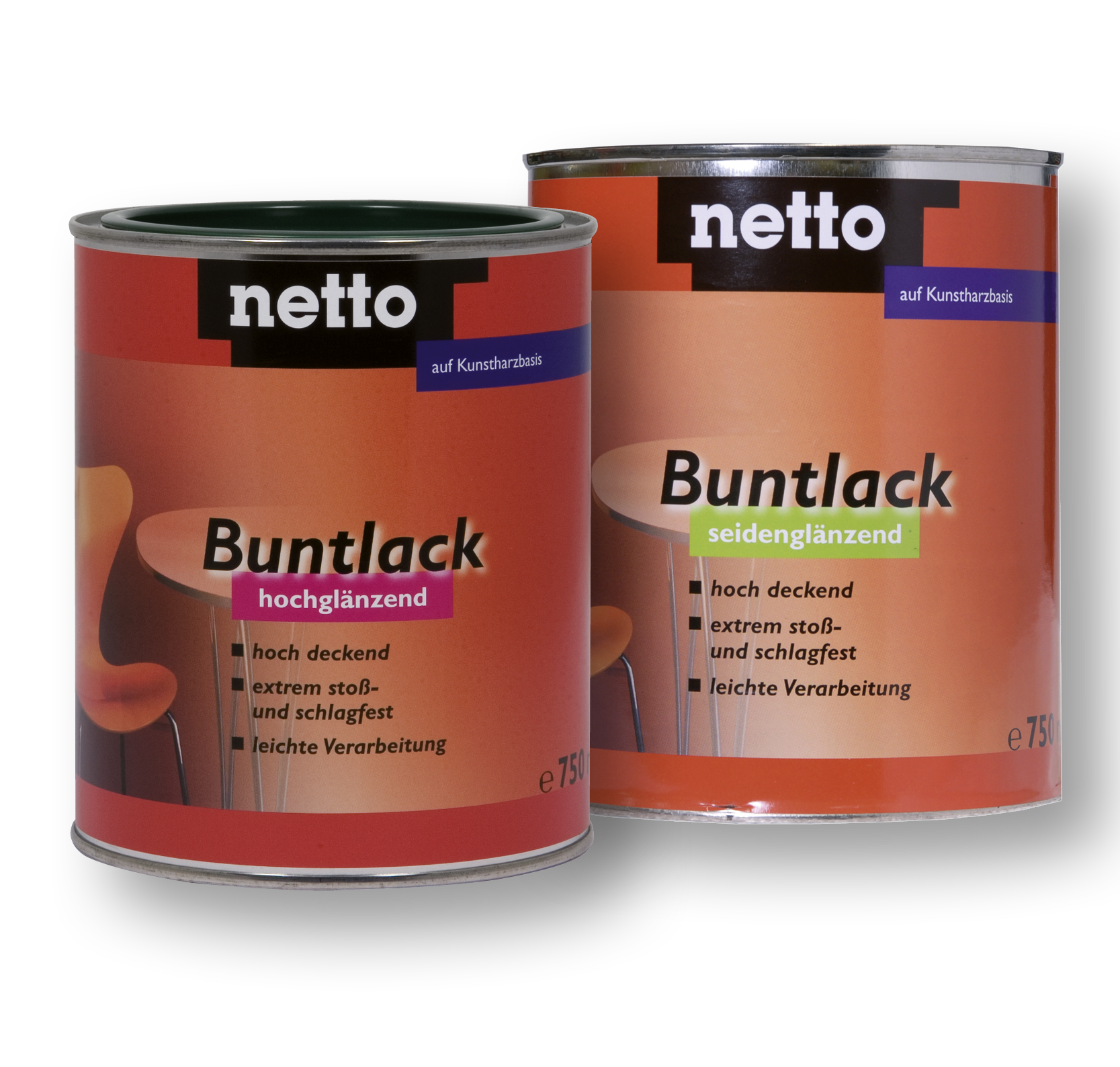 netto Buntlack auf Kunstharzbasis