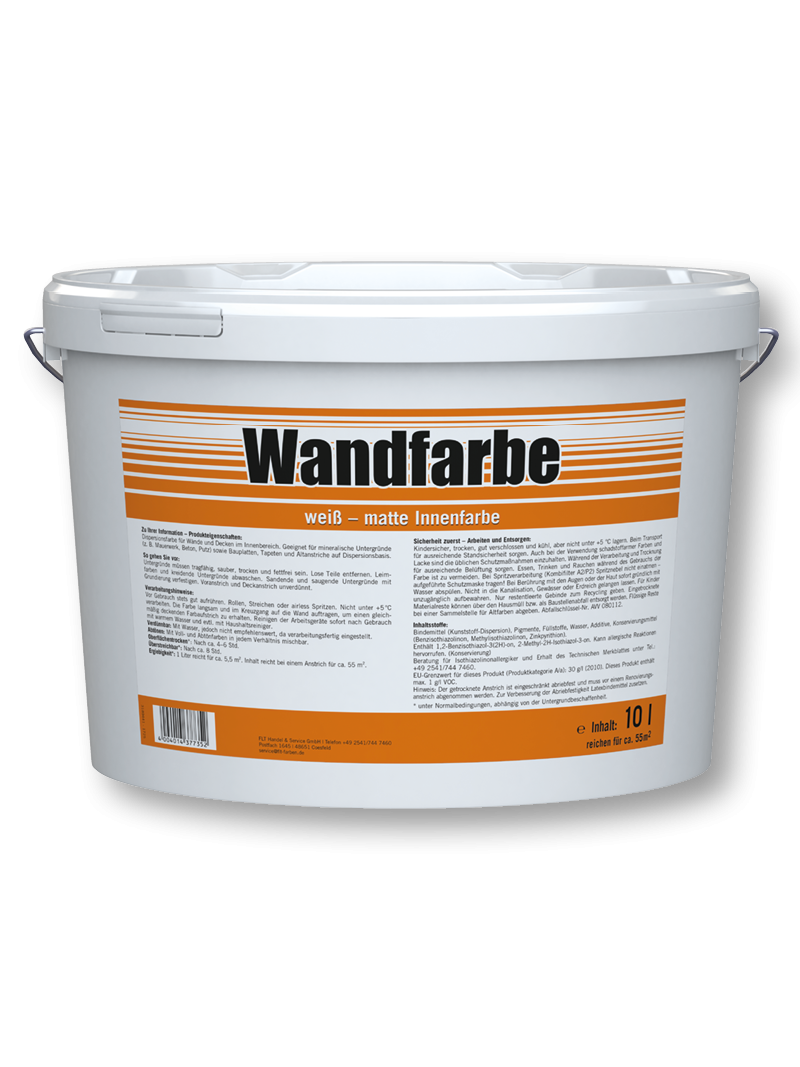 Wandfarbe 10 l